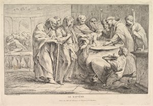 Le baptême, vers 1734
