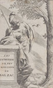 Frontispice, des Entretiens avec feu Monsieur Balzac, 1660 - Pierre Daret