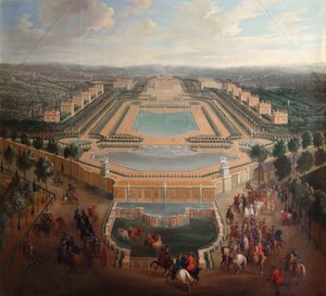Vue générale du château et des pavillons à Marly