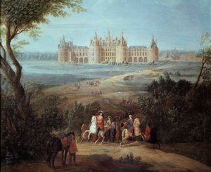 Vue du château de Chambord, le Régent Philippe II Duc d