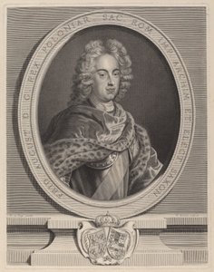 Frédéric Auguste III, roi de Pologne - Pierre Drevet, after François de Troy