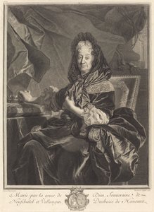 Duchesse de Nemours - Pierre Drevet after Hyacinthe Rigaud