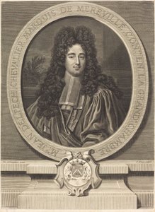 Jean Delpech, Marquis de Méréville - Pierre Drevet after Nicolas de Largillierre