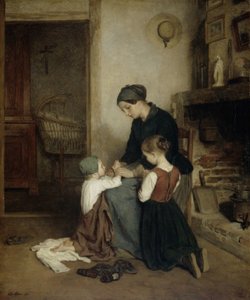 La prière du soir - Pierre Edouard Frere