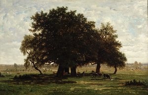 Chênes verts, Apremont, 1850-52