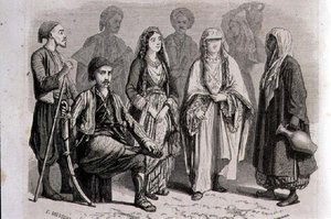 Costume anatolien dans les années 1860, gravé par Stephane Pannemaker - Pierre Eugene (after) Grandsire
