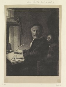 Portrait du maître écrivain Lieven Willemsz. van Coppenol : petite plaque