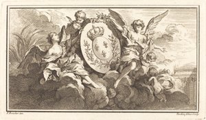 Armoiries royales de Louis XV - Pierre François Tardieu or Jacques Nicolas Tardieu after François Boucher
