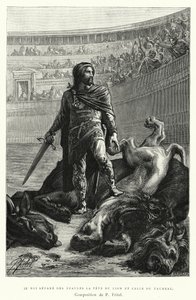Le Roi sépare des épaules la tête du lion et celle du taureau - Pierre Fritel