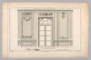 Intérieur de mur avec porte - Pierre Gabriel Berthault