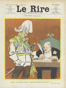 Conciliation allemande. Illustration pour Le Rire
