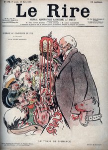 Le toast par Otto Von Bismarck - dessin de Pierre Georges Jeanniot (1848-1934) pour 