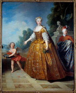 Portrait en pied de Marie Lesczinska (Lesczynska) (1703-1768), reine de France - Pierre Gobert