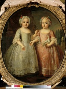 Portraits de Louise Élisabeth de France et Henriette de France, filles de Louis XV - Pierre Gobert