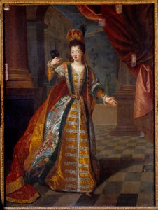 Portrait présomptueux de Mademoiselle de Nantes (Louise Françoise de Bourbon 1673-1743), fille de Louis XIV et Françoise Athénaïs de Rochechouart Mortemart, Marquise de Montespan (ou Madame de Montespan) (1640-1707), en costume de prom - Pierre Gobert