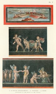 Un engagement naval, Vintage, Vin (lithographie en couleur) - Pierre Gusman