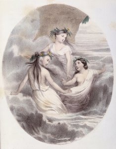 Les Ondines - dans "Les Femmes mythologiques", dessins de G. Staal, par Mery et le Cte Foelix, éd. G. de Gouet - Pierre Gustave Eugene Staal