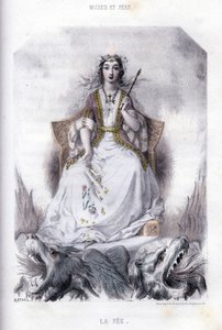 La Fée - dans "Les Femmes Mythologiques", dessins de G. Staal, par Mery et le Cte Foelix, éd. G. de Gouet - Pierre Gustave Eugene Staal