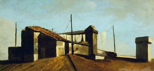 Toits romains au soleil - Pierre Henri de Valenciennes