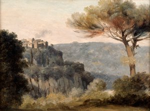 Le village de Nemi, fin 18e-début 19e siècle - Pierre Henri de Valenciennes