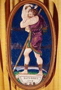 Plaque représentant Saturne, du Château de Madrid, Neuilly, 1559