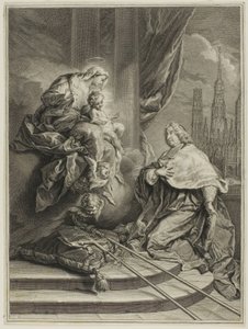 Portrait de Louis de la Vergne de Tressan, comte de Lyon, archevêque de Rouen - Pierre Imbert Drevet