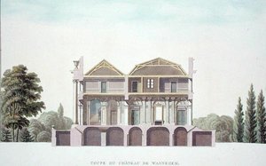 Coupe transversale du château de Wannagem, près d