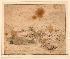 Paysage marin orageux - Pierre Jacques Volaire