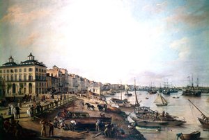 Le port de Bordeaux, France, 1804