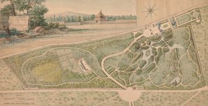 Plan pour le jardin du Château de Bagatelle, 1817 - Pierre Lapie