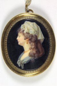Une dame appelée Marie-Jeanne Phillipon, Madame Roland (émail) - Pierre Louis Bouvier