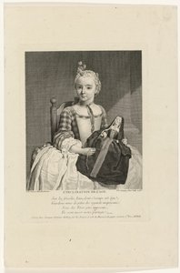 Fille avec poupée habillée en nonne - Pierre Louis Surugue