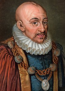 Michel Eyquem de Montaigne 1533-1592 - gravure - XIXe siècle - Portrait de Michel Eyquem de Montaigne (1533-1592), philosophe humaniste français. Gravure par Pierre Michel Alix