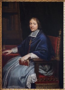 Portrait de Jacques Bénigne Bossuet, lors de sa première nomination comme évêque de Condom, dans sa bibliothèque - Pierre Mignard