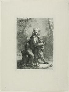 Garçon avec un chien - Pierre Paul Prud