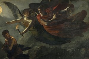 (détail) Justice et vengeance divine poursuivant le crime