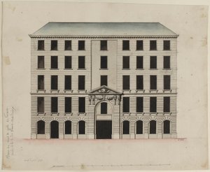 Façade du Mont-de-Piété sur la rue des Blancs-Manteaux