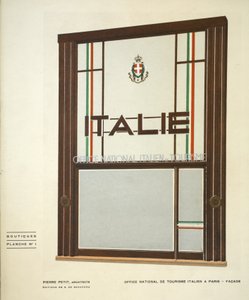 Office National de Tourisme Italien à Paris, Pierre Petit, Boutiques, Henry Delacroix, Éditions S De Bonadona, Paris, Fin des années 1920, Pochoir - Pierre Petit