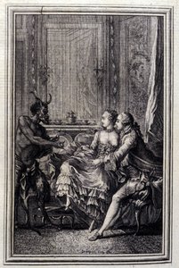 La Chose impossible - dans « Contes et nouvelles en vers » de Jean La Fontaine. 1776. Illustration de P.P. Choffard. - Pierre Philippe Choffard