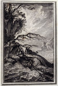 La fiancée du roi de Garbe - dans « Contes et nouvelles en vers » par Jean de La Fontaine. 1776. Illustration de P.P. Choffard - Pierre Philippe Choffard