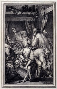 Le Berceau - dans « Contes et nouvelles en vers » par Jean de La Fontaine. 1776. Illustration de P.P. Choffard - Pierre Philippe Choffard