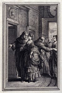 Les Frères de Catalogne - dans « Contes et nouvelles en vers » par Jean de La Fontaine. 1776. Illustration de P.P. Choffard - Pierre Philippe Choffard