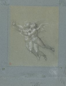 Deux putti volants - Pierre Prud