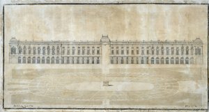 Architecture : "Projet de Place Royale pour Marseille, élévation intérieure" 1686