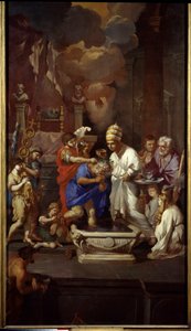 Le baptême de Constantin Peinture de Pierre Puget - Pierre Puget
