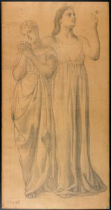 Studie für Les Jeunes Filles et la Mort (Der Tod und die Mädchen) - Pierre Puvis de Chavannes