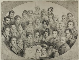 Trente et Un Portraits dans un Ovale - Pierre Roch Vigneron