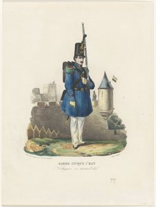 Garde Civique belge en faction, 1830