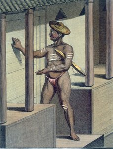 Carépatré Pandaron (dévot religieux voué au silence), gravé par Poisson, de 