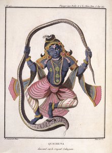 Krishna dansant sur le serpent Kaliya, de 